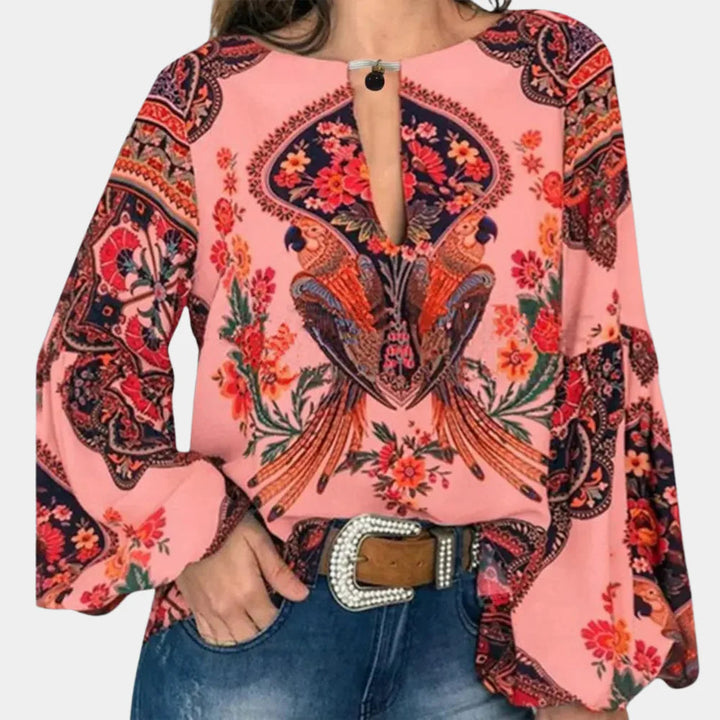 Women's Lightweight Floral Blouse – Breezy Elegance for Warm Days