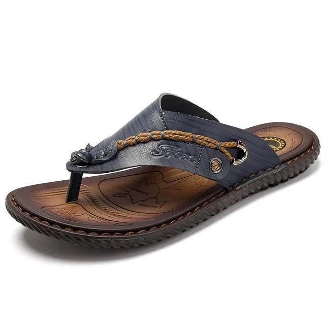 Levi Stylish Leather Flip-Flops for Men