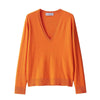 Women elegant V-neck sweater in high-quality cotton blend Chic and Style