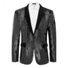 Veste de smoking pour hommes avec paillettes brillantes et col en satin élégant Lune London