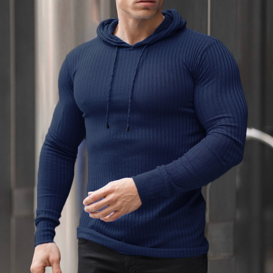 Men's moisture-wicking cotton blend hoodie with textured design Chic and Style