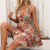 Summer dress for women with deep V-neck and elastic waist design Lune London