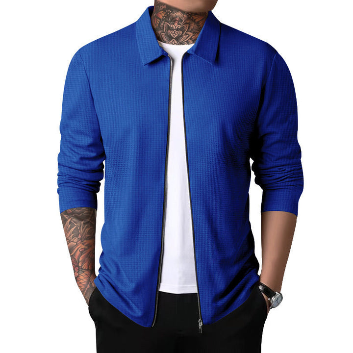 Chic and Style zipped sporty polo shirt for men
