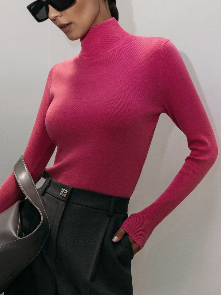 Trendy turtleneck sweater for women in soft cotton Lune London