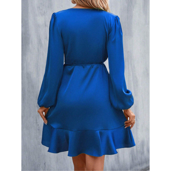 Wrap dress for women with voluminous sleeves and a flowing cut Lune London