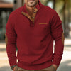 Men's sweater with zipper and leather details Lune London