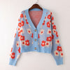 Women's cardigan with floral pattern and button details Lune London