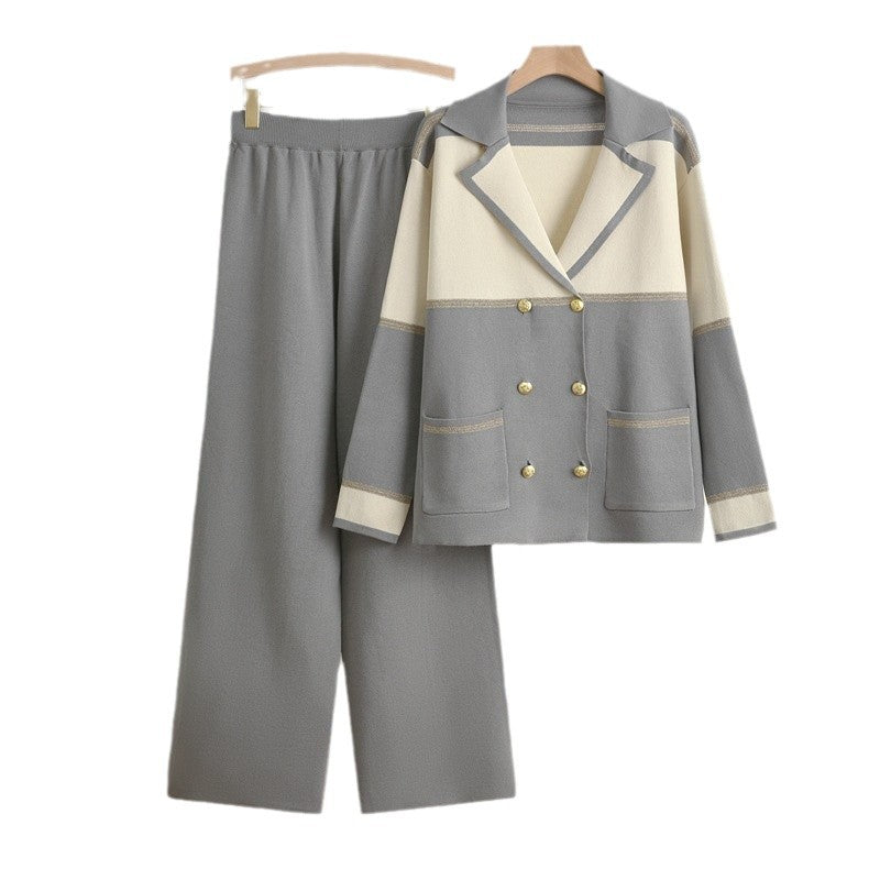 Elegant and comfortable leisure set for women with double row of buttons Lune London