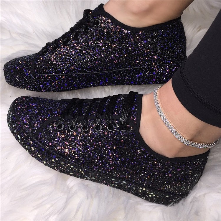 Ladies Sparkling Sneakers with Breathable Sole and Extra Comfort Lune London