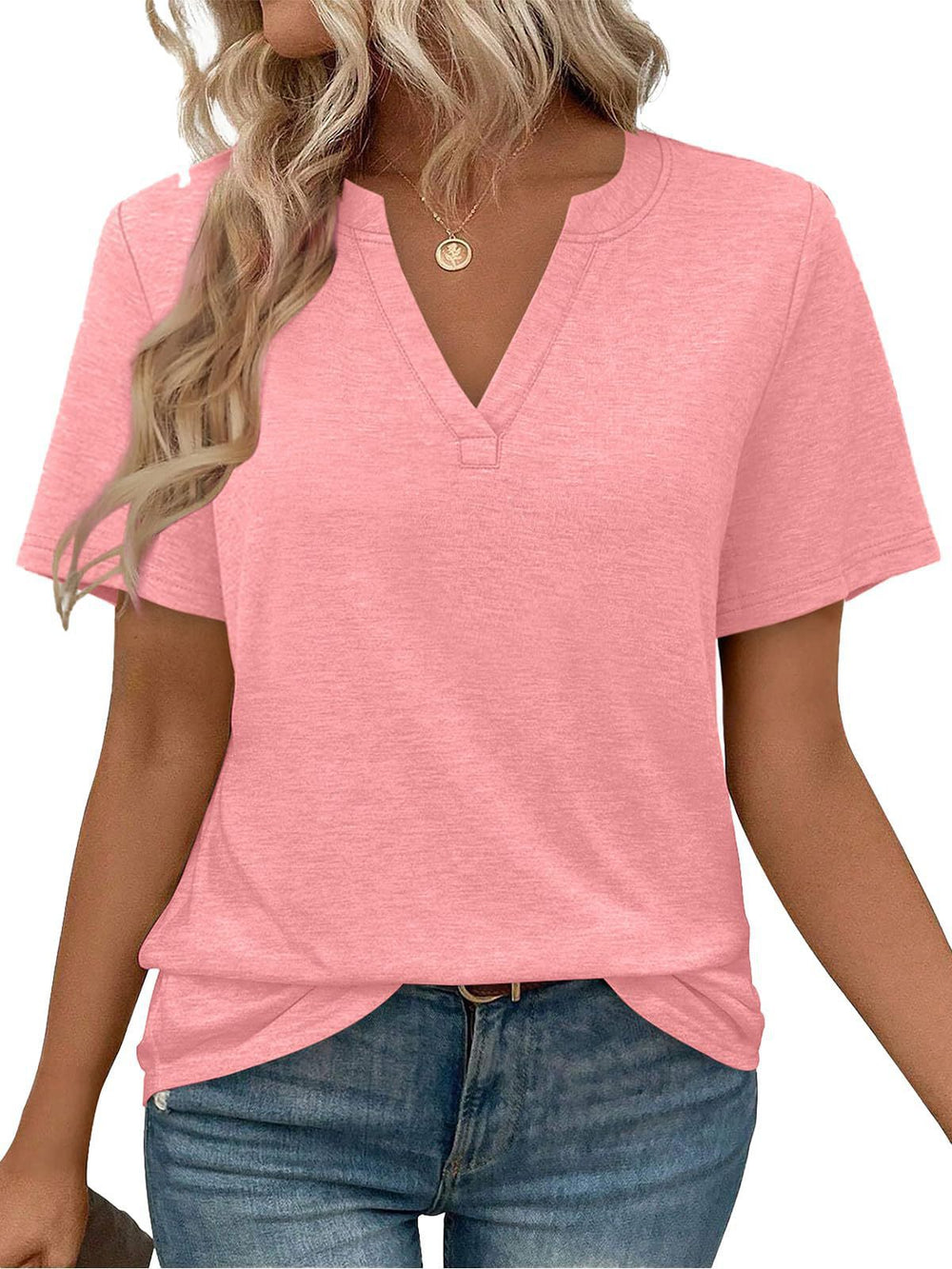 Timeless women's V-neck t-shirt with casual fit Lune London