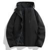 Functional waterproof jacket for men with adjustable hood collar Lune London