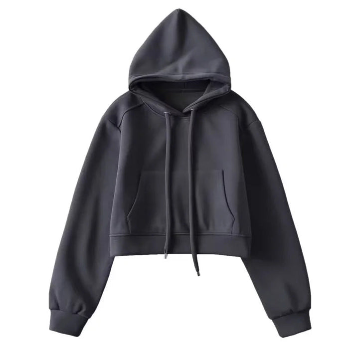 Cropped hoodie for women in sweatshirt material Lune London