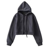 Cropped hoodie for women in sweatshirt material Lune London