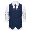 Elegant men's vest with classic herringbone pattern and practical pockets Lune London