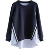 Casual women's sweatshirt with a unique layered design and contrasting details Lune London