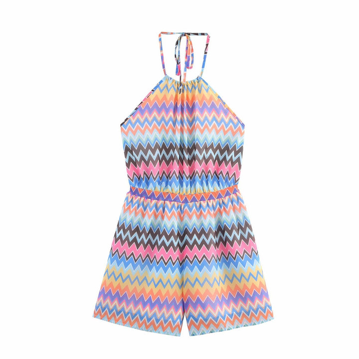 Women's bodysuit with a refined zigzag pattern and adjustable straps Lune London