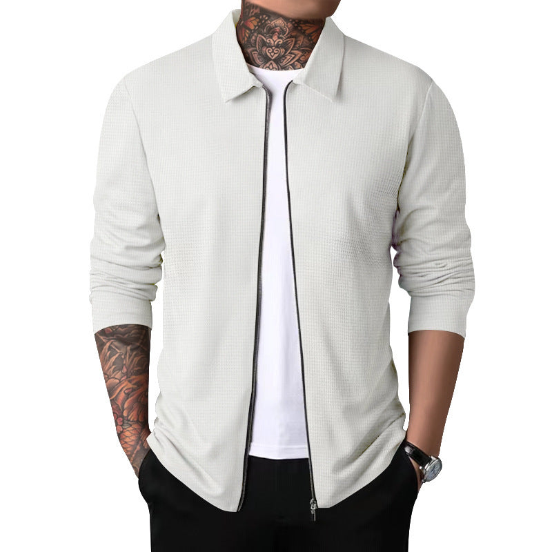 Chic and Style zipped sporty polo shirt for men