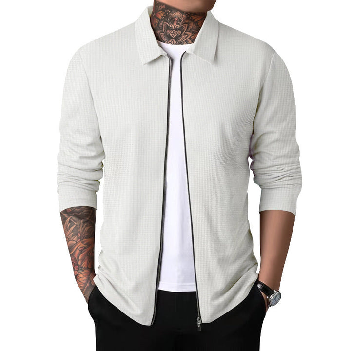 Chic and Style zipped sporty polo shirt for men