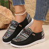 Casual Slip-On Sneakers for Women with Colorful Ethnic Pattern Lune London