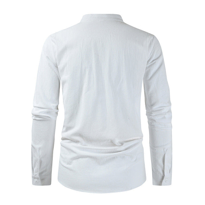 Casual long sleeve shirt for men with lace-up closure Lune London