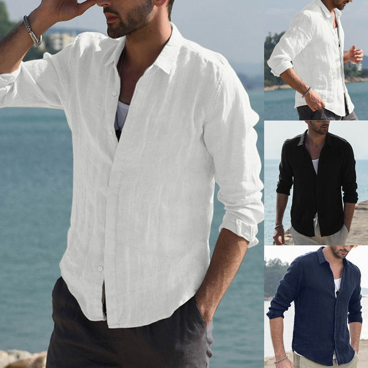Linen shirt for men with classic collar and relaxed fit Lune London