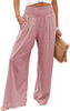 Light linen pants for women with elastic waist and wide fit Lune London