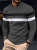 Men's Fashionable Long Sleeve Shirt with Sporty Stripes Chic und Stil