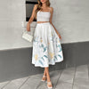Lune London Women's A-line Midi Skirt with Floral Print