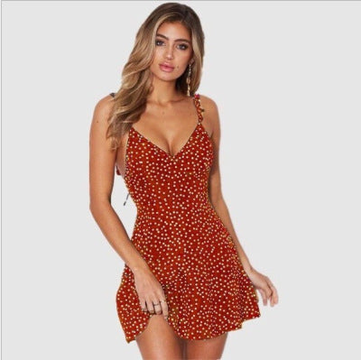 Mini polka dot sun dress for women with adjustable straps Lune London