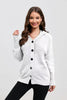 Casual knit cardigan for women with hood and large buttons Chic und Stil