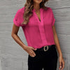 Elegant V-Neck Blouse with Timeless Charm