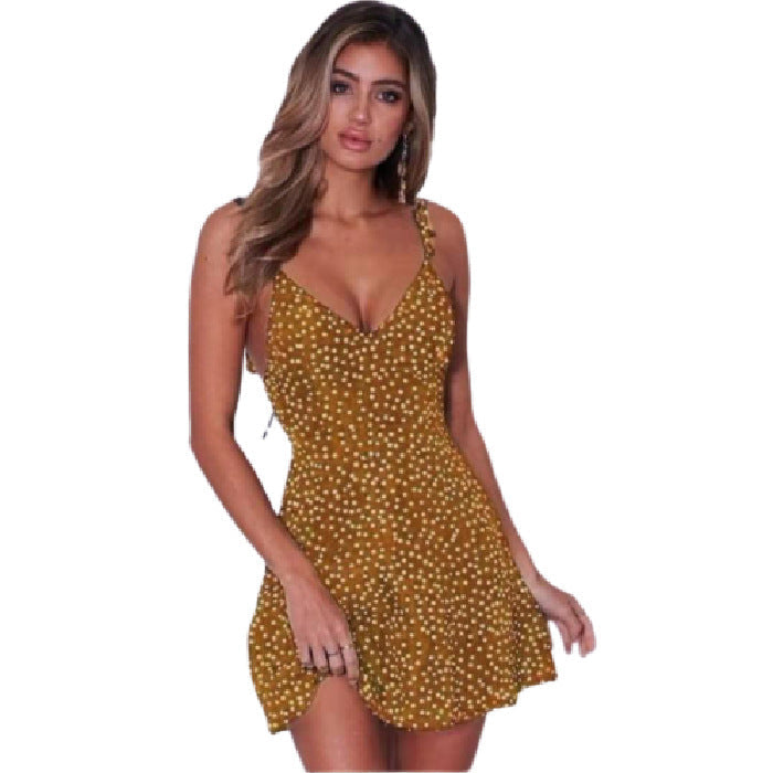 Mini polka dot sun dress for women with adjustable straps Lune London