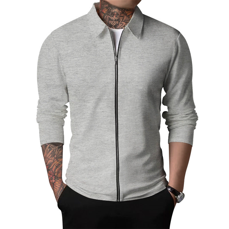 Chic and Style zipped sporty polo shirt for men