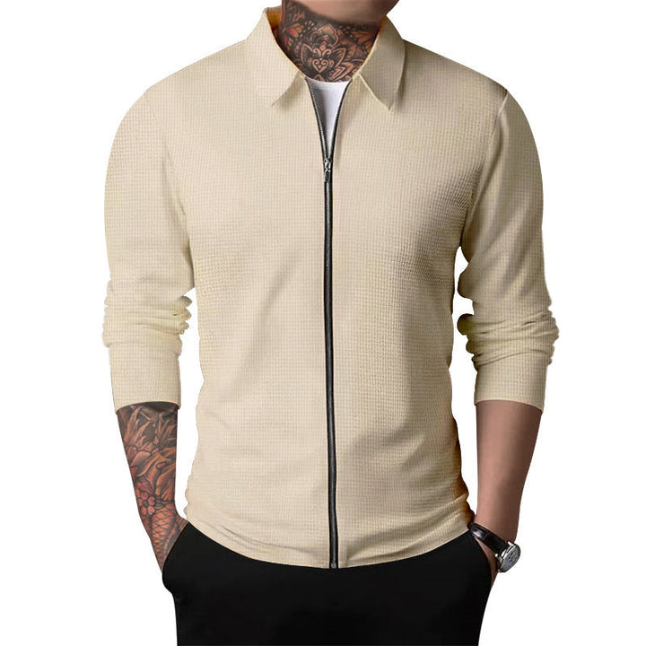 Chic and Style zipped sporty polo shirt for men