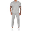 Modern men short sleeve structured fabric set Lune London