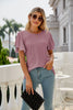 Ladies Elegant top with lace pattern and fluid cut Chic and Style