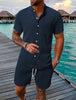 Casual short-sleeved shirts for men with matching shorts Lune London