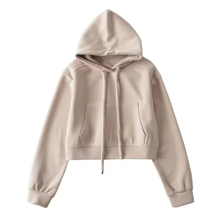 Cropped hoodie for women in sweatshirt material Lune London