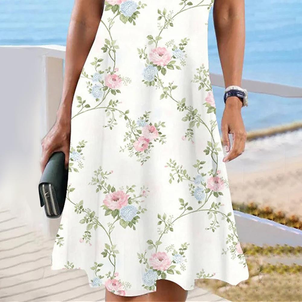Chic and stylish lace flower dress for women with V neck sleeves