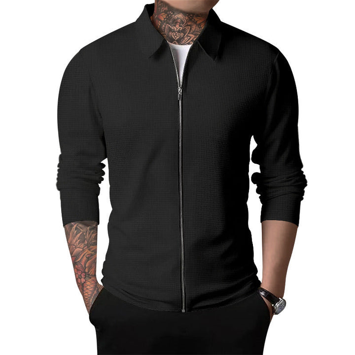 Chic and Style zipped sporty polo shirt for men