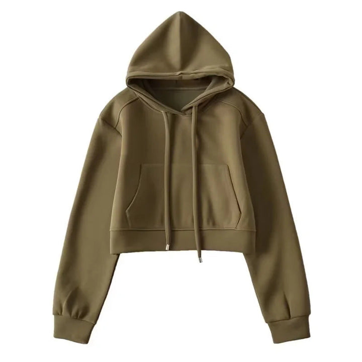 Cropped hoodie for women in sweatshirt material Lune London