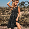 Flowy Women’s Polka Dot Dress with Adjustable Belt
