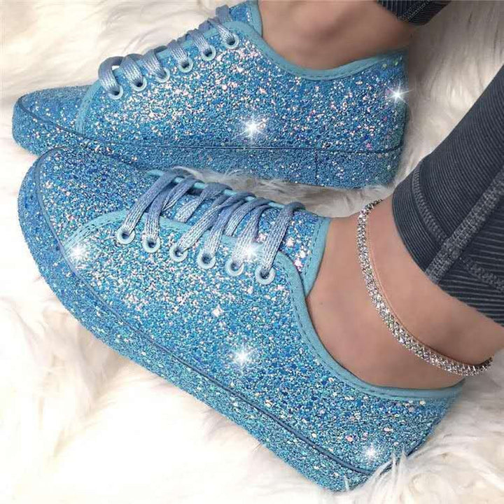 Ladies Sparkling Sneakers with Breathable Sole and Extra Comfort Lune London