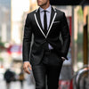 Elegant suit for men with contrast lapel Lune London