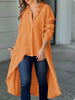 Casual blouses for women - Long T-shirt in high-quality linen blend Lune London
