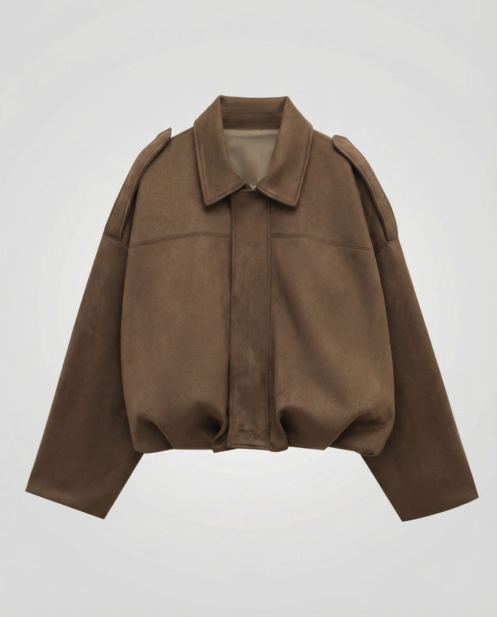 Suede Bomber Jacket