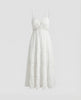 Women airy tiered bustier dress with lace band