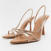 Chic und Stil | Elegant High-Heeled Sandals Stiletto Slingback Peep Toe Shoes