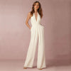 Deep V Neck Backless Jumpsuit