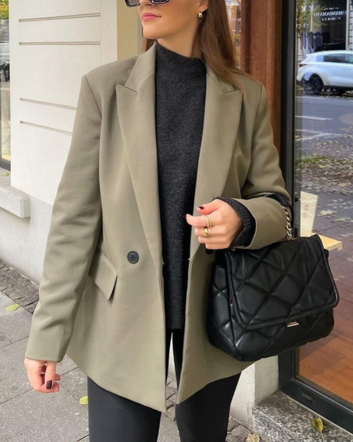 Elegante Double-Breasted Blazer voor Dames